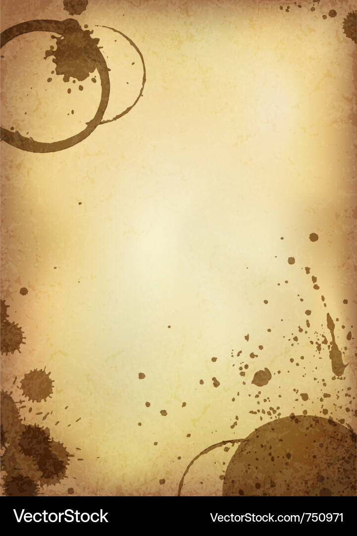 Coffee Stained Paper Background Vector Image
