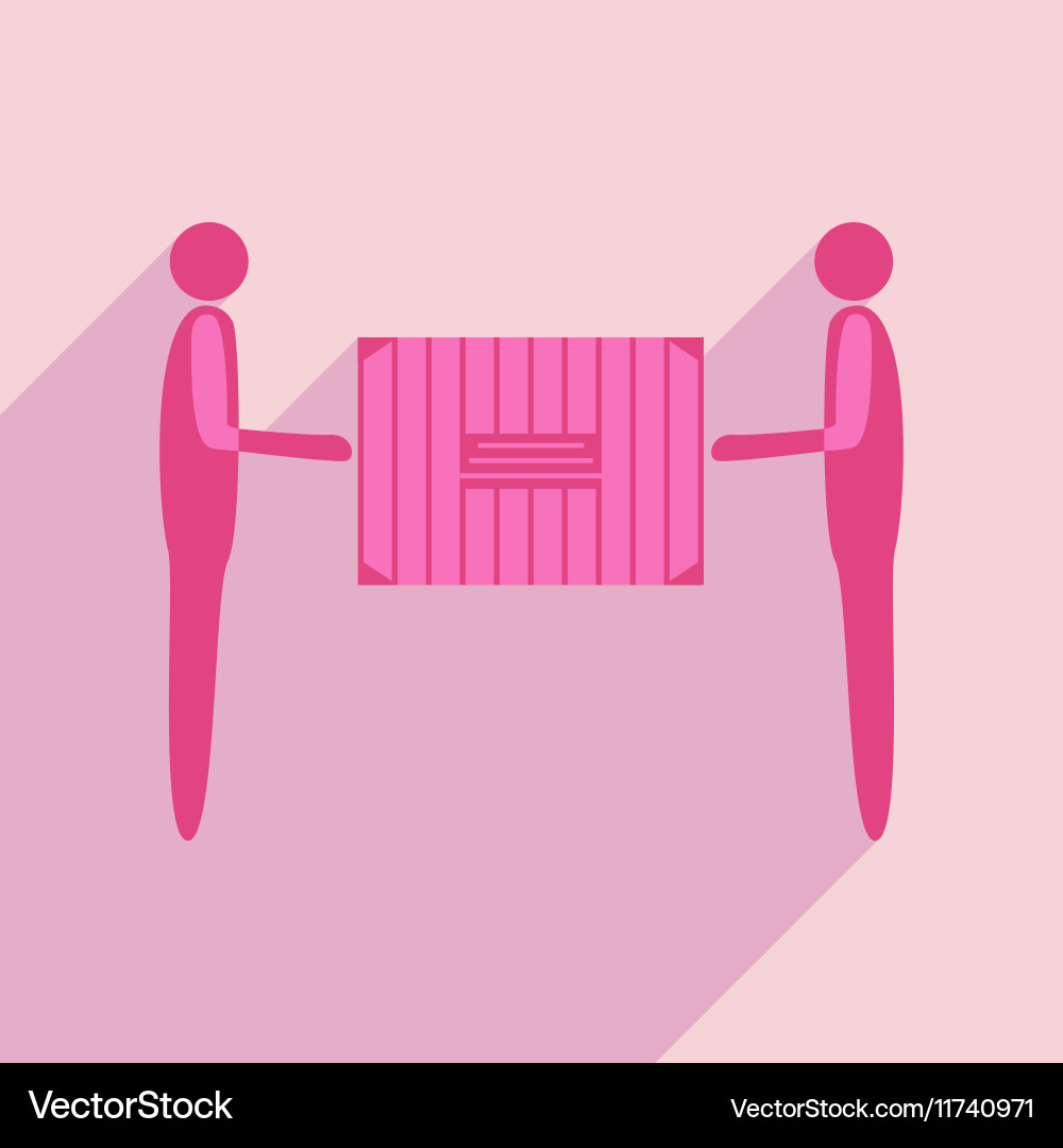 Flat with shadow icon and mobile application Vector Image