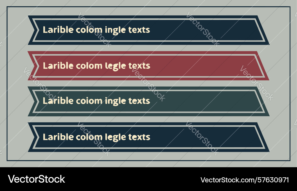 Flexible content text boxes for uiux design vector image