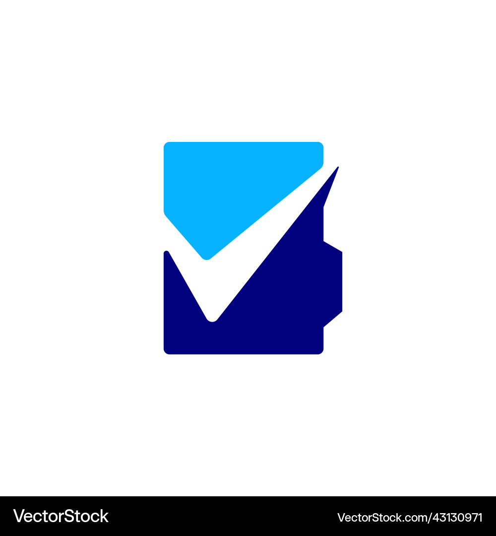 Folder check logo icon Folder check logo icon vector image