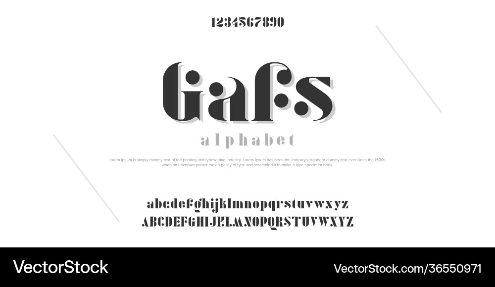 Gafs font buddle package custom Gafs font buddle package custom Vector Image