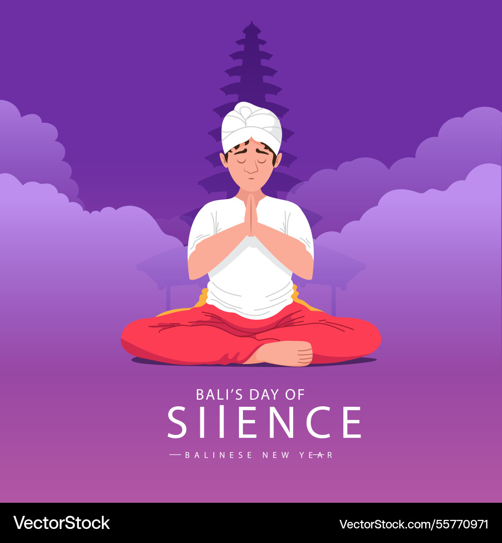 Gradient nyepi Royalty Free Vector Image - VectorStock
