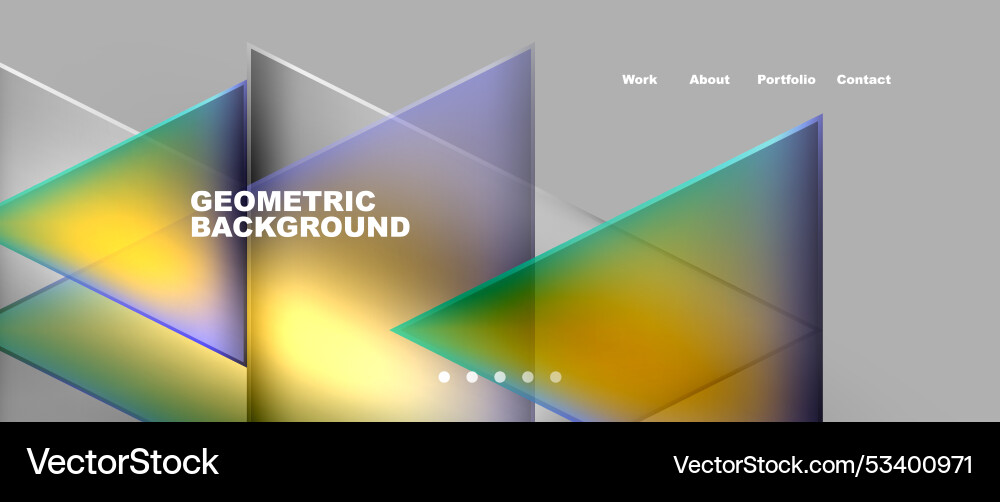 Gradient triangle geometric minimal wallpaper Vector Image