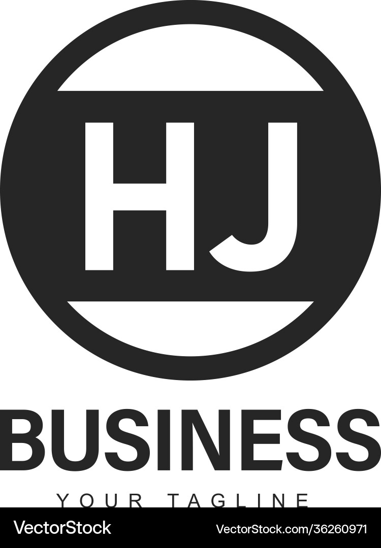 Hj initial a logo design with abstract style Hj initial a logo design with abstract style Vector Image