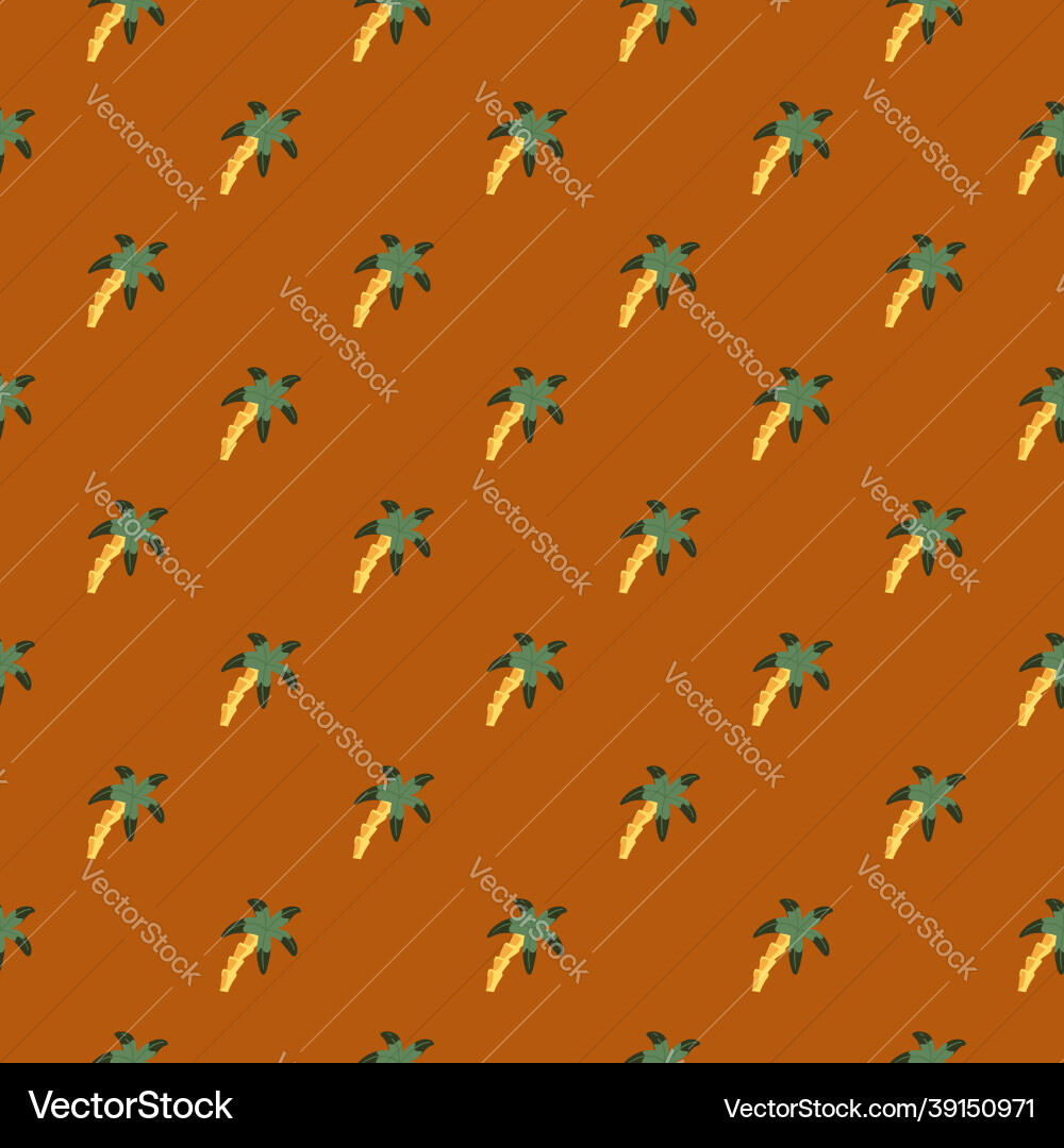 Jungle seamless pattern with small palm tree Jungle seamless pattern with small palm tree Vector Image