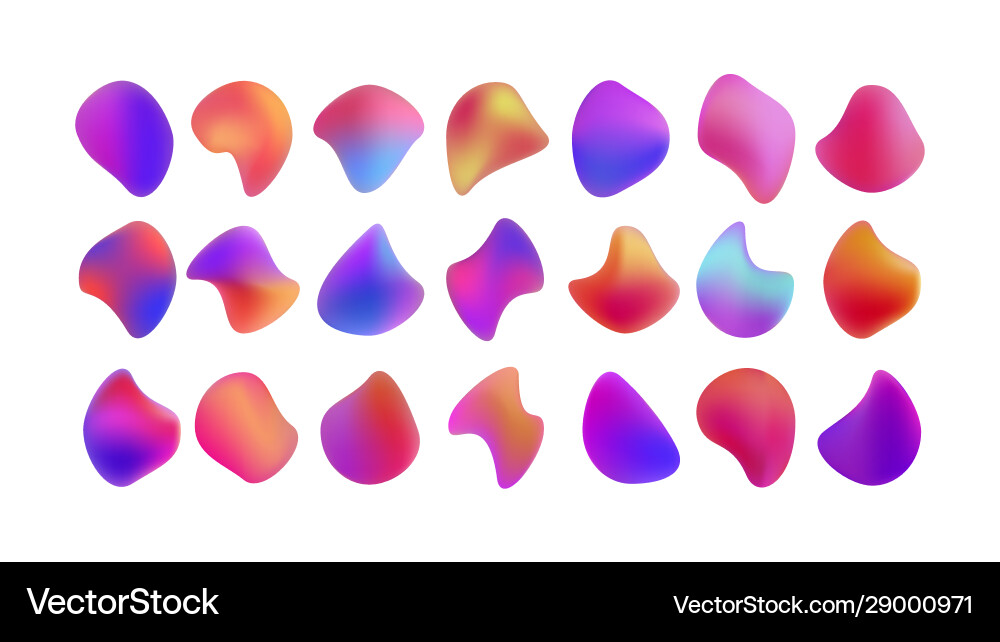Set different color transitions gradients Set different color transitions gradients vector image