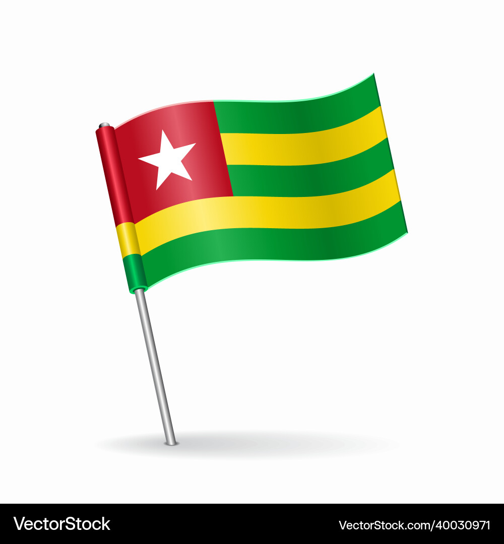 Togolese Flag Pointer Layout vector image