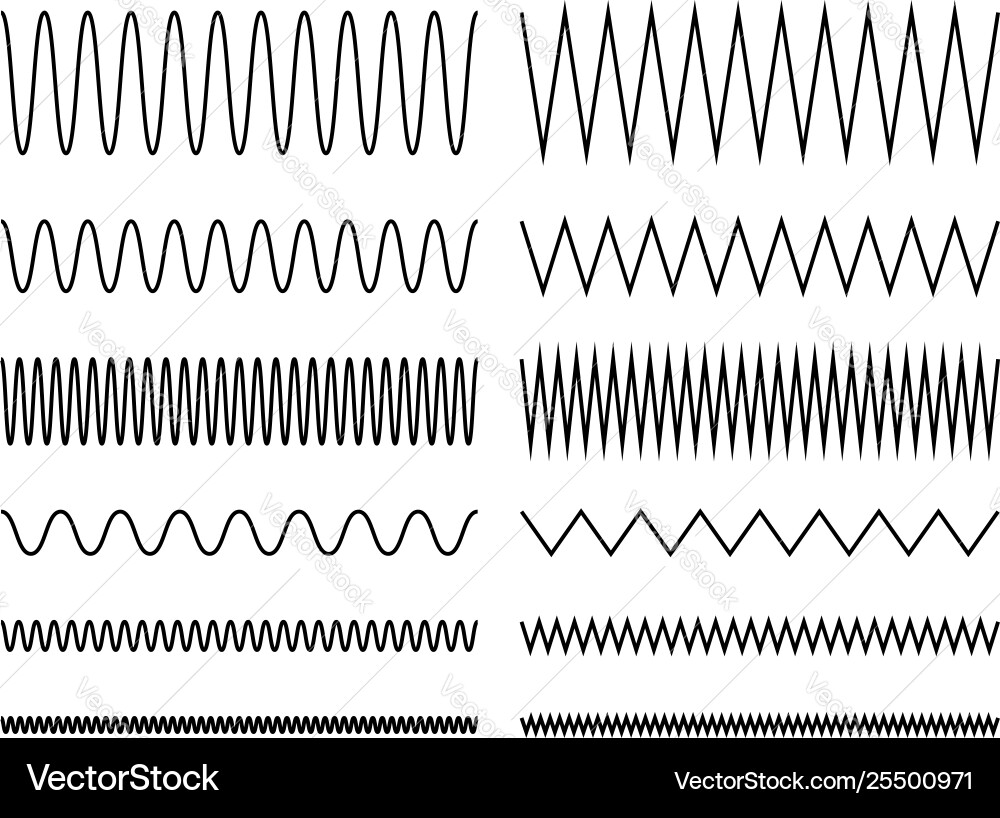 Wavy Zigzag Lines Pattern vector image