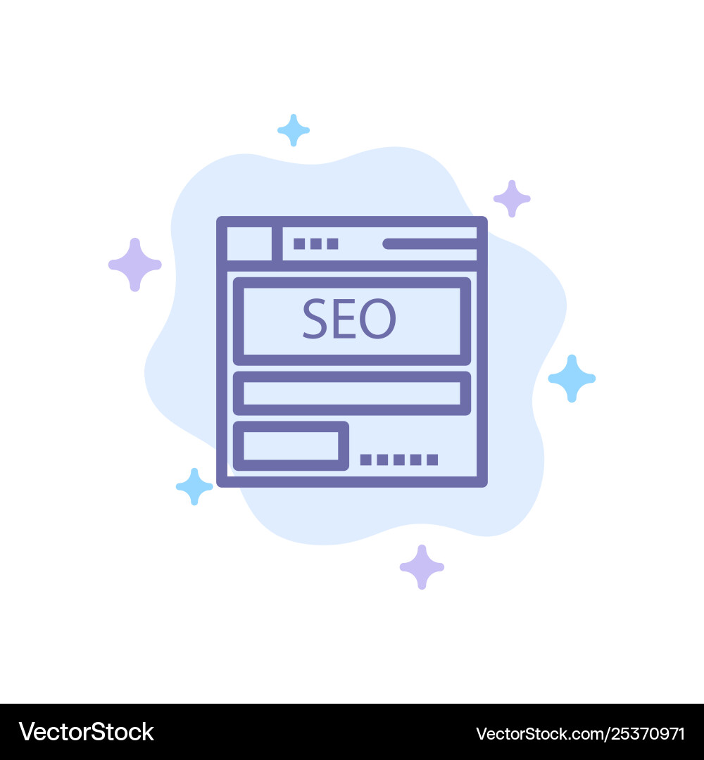 Website server data hosting seo tech blue icon Website server data hosting seo tech blue icon vector image