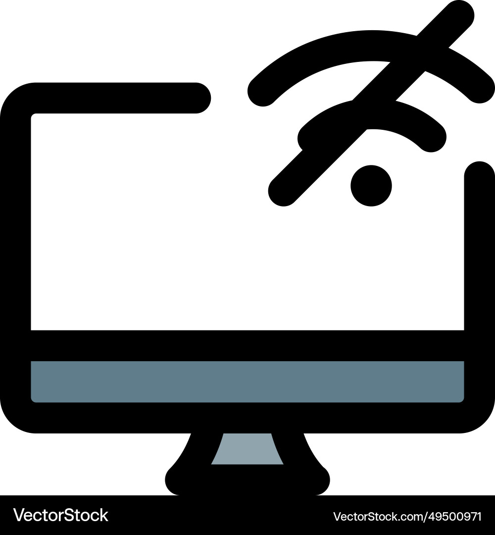 Wi-fi connectivity issue appears in computer vector image