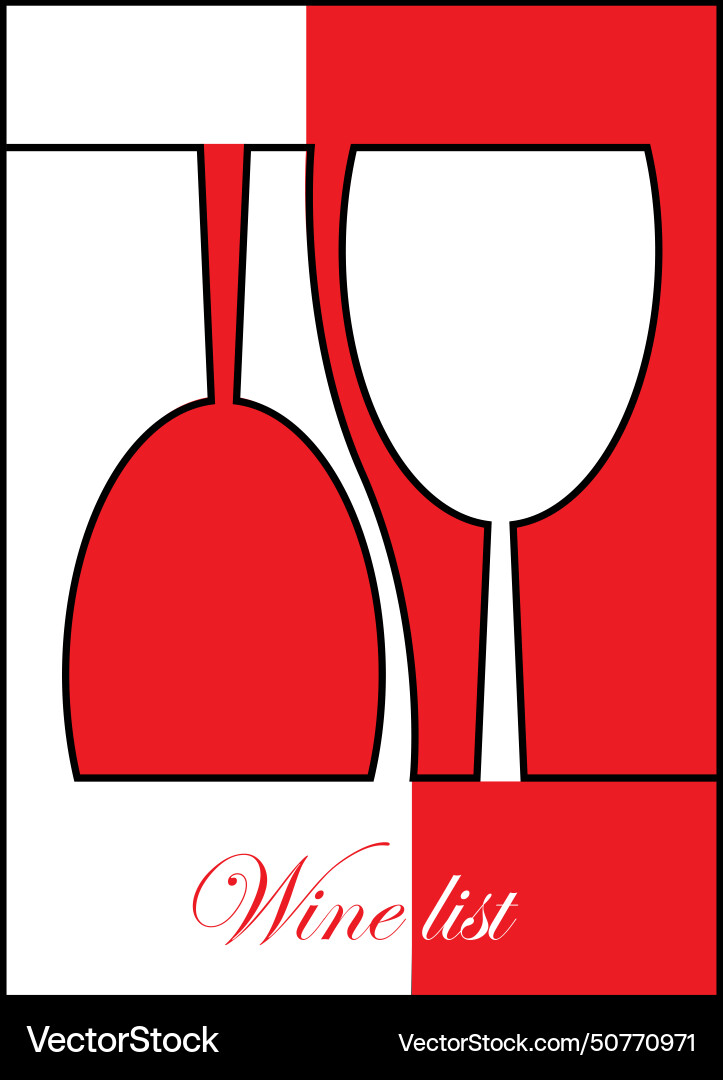 Wine list design Wine list design vector image
