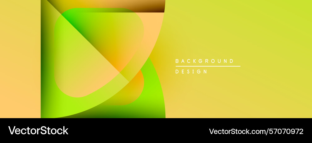 Abstract yellow design features overlapping vector image