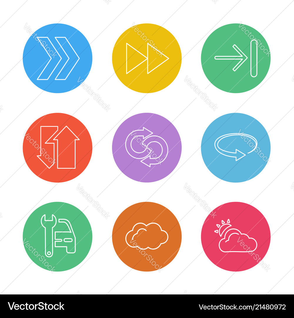 Arrows directions pointer arrow user vector image