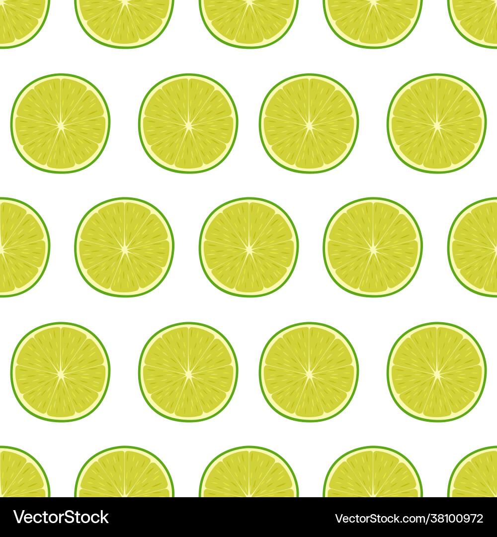 Bright seamless pattern with limes Vector Image