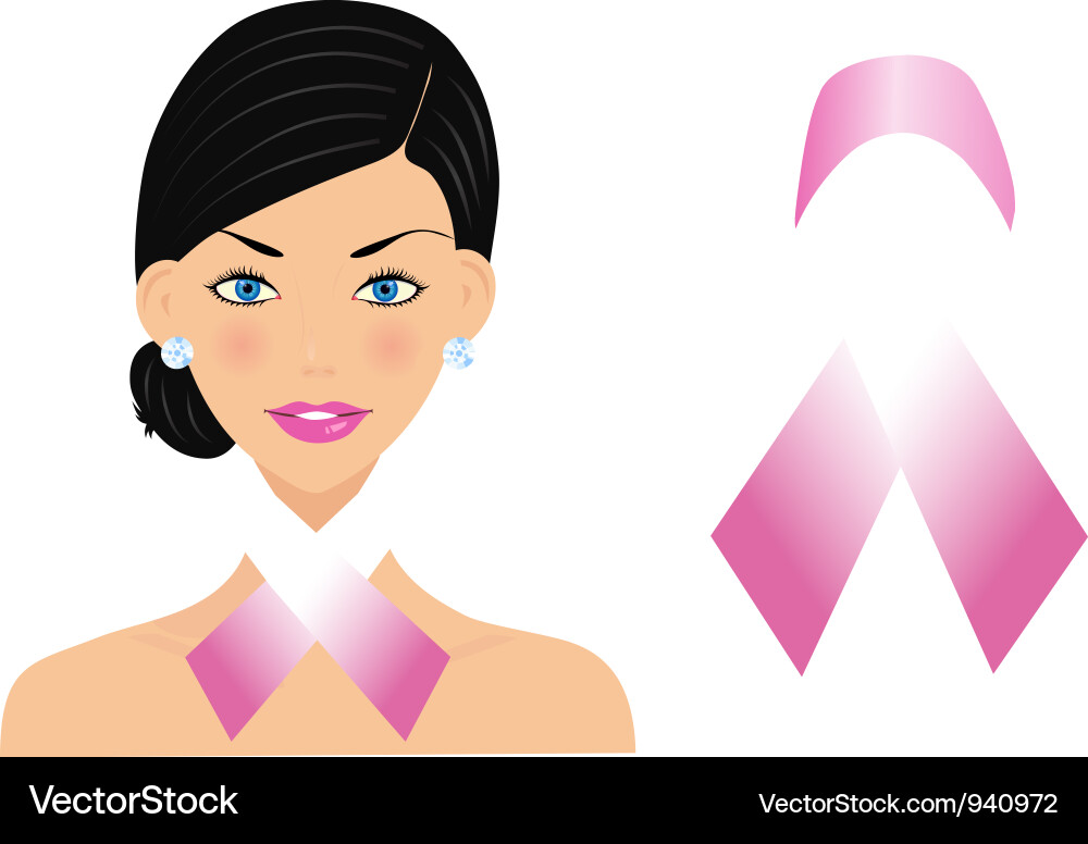 Cancer Support Ribbon Vector Image