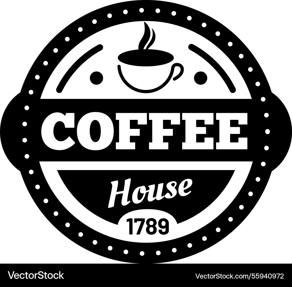 Circular logo for a coffee house established Circular logo for a coffee house established vector image