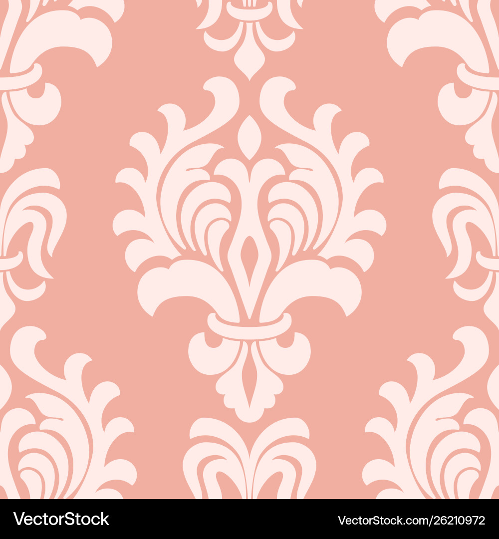 Damask seamless pattern element classical Damask seamless pattern element classical vector image
