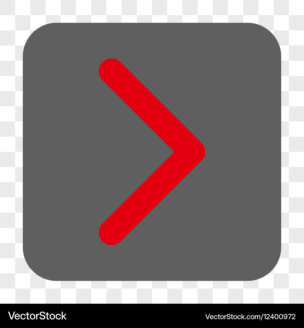 Direction right rounded square button vector image
