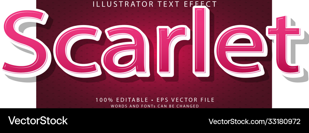 Editable text style effect typography template vector image