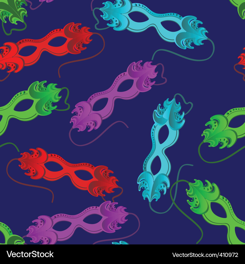 Elegant Mask Seamless Pattern vector image