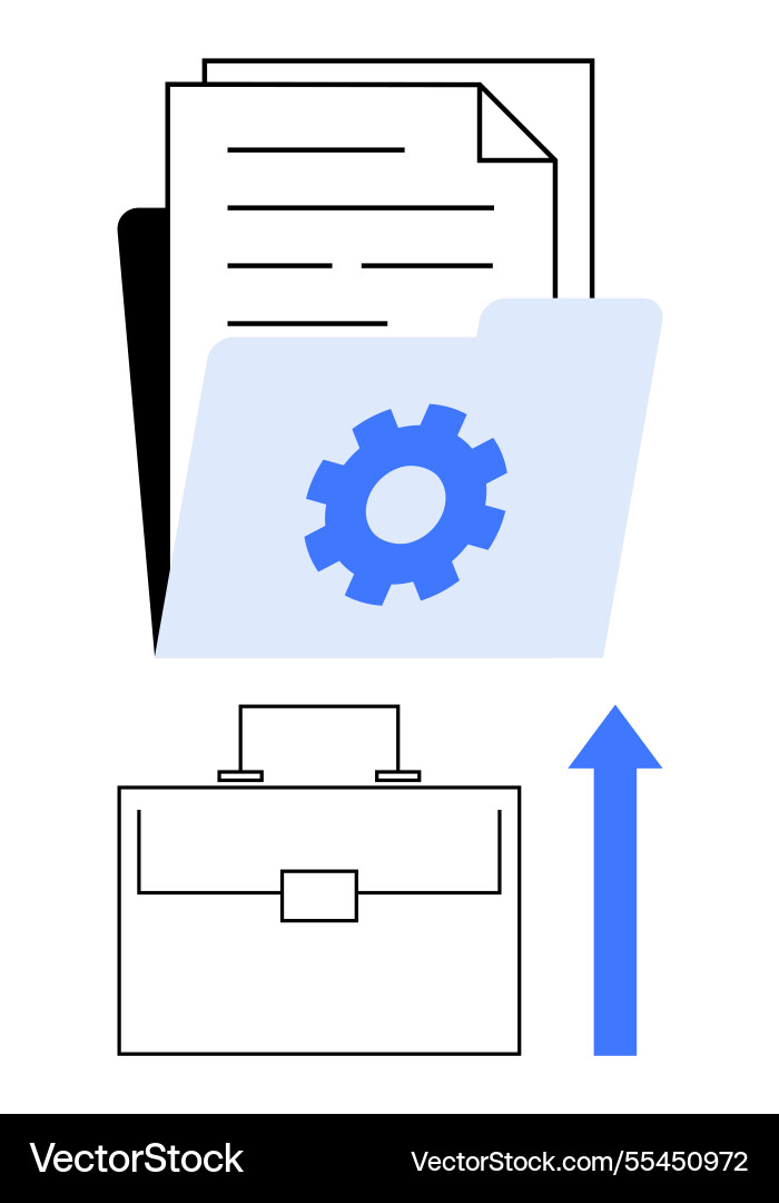 File management and workflow optimization File management and workflow optimization vector image