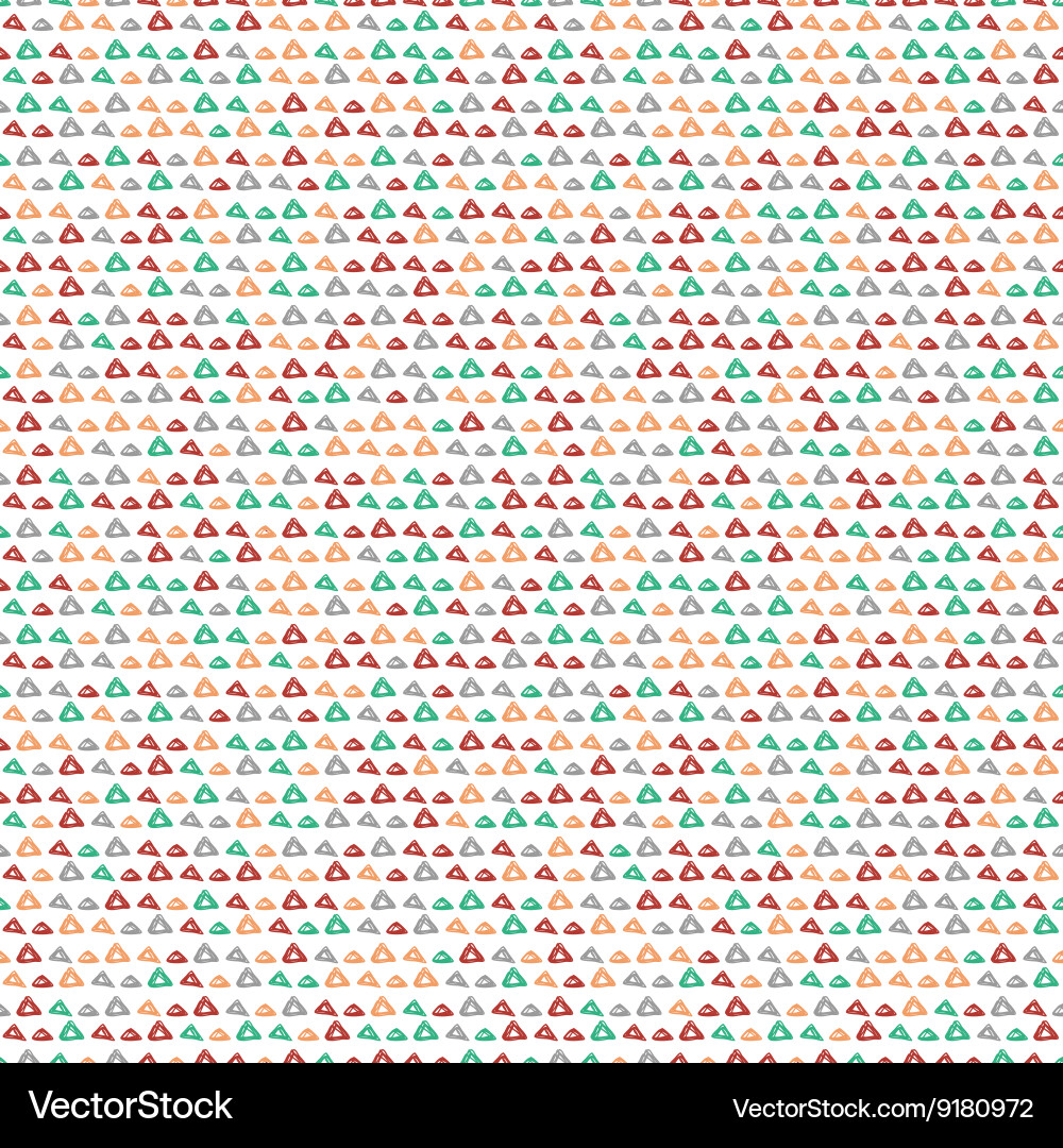 Hand drawn triangle pattern on a coloured Vector Image