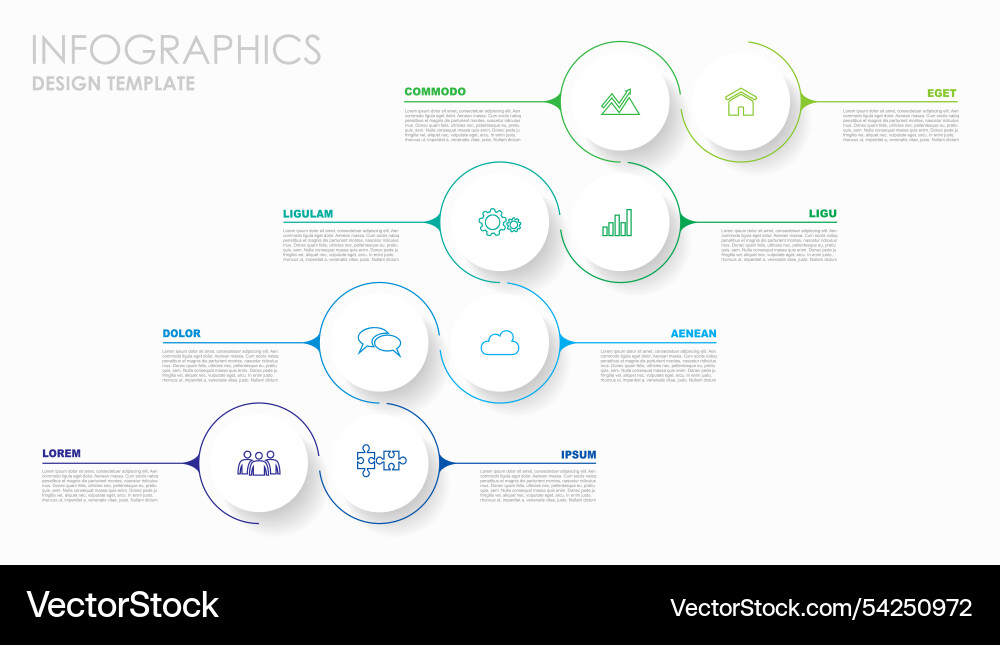 Infographic Template – Data & Process Vector Image