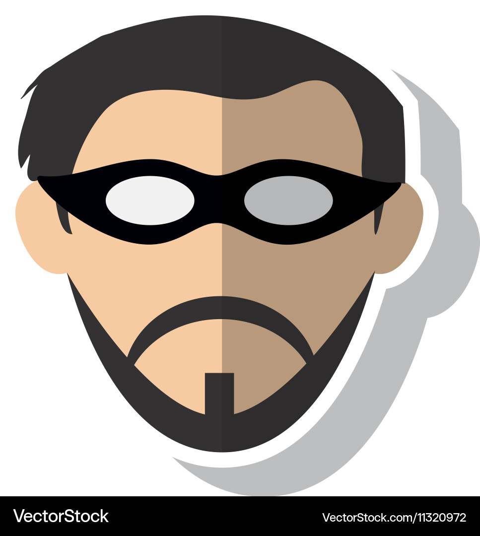 Isolated hacker of security system design vector image