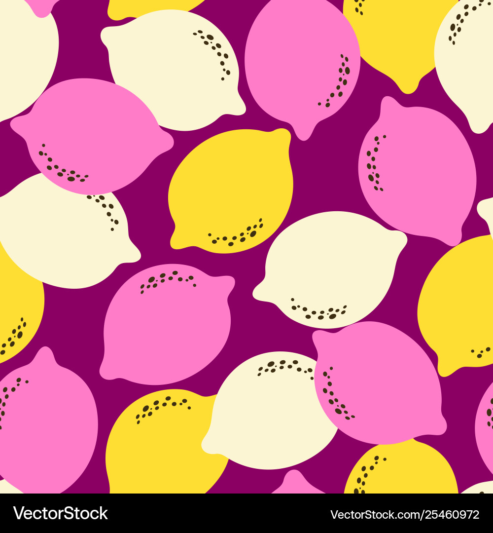 Lemon Seamless Pattern vector image
