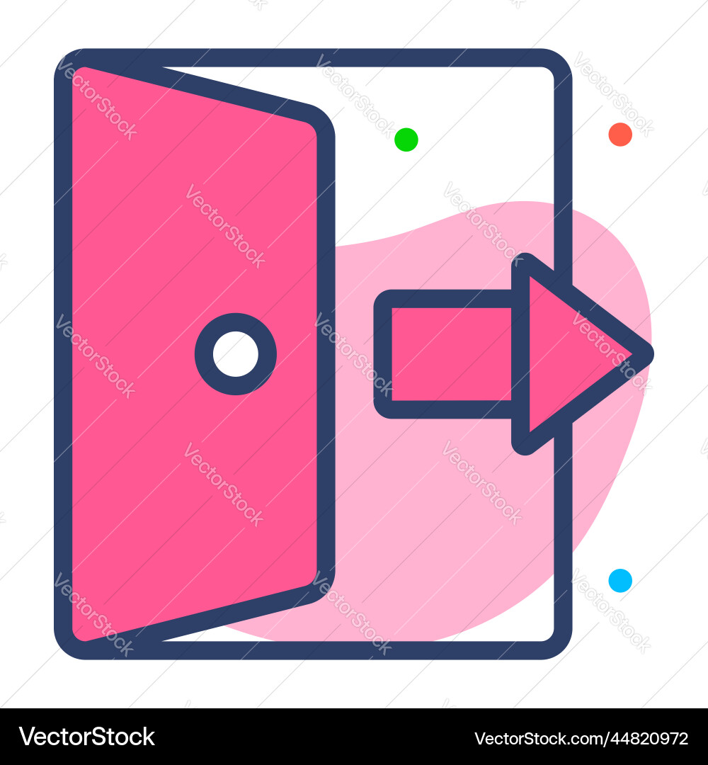 Logout icon user interface as a simple sign vector image