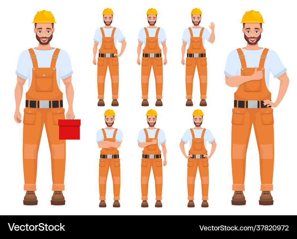 Man worker design isolated on white background Man worker design isolated on white background vector image