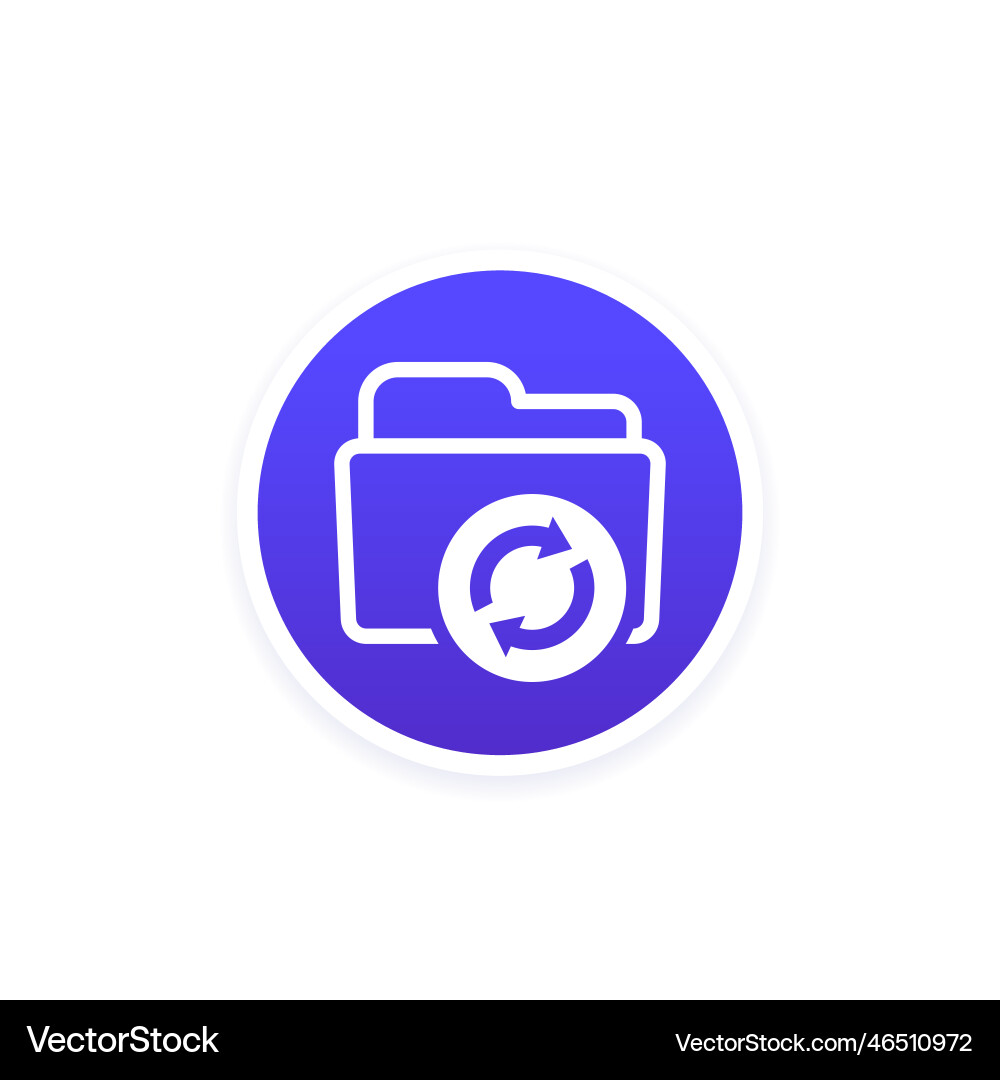 Refresh folder icon for apps and web vector image