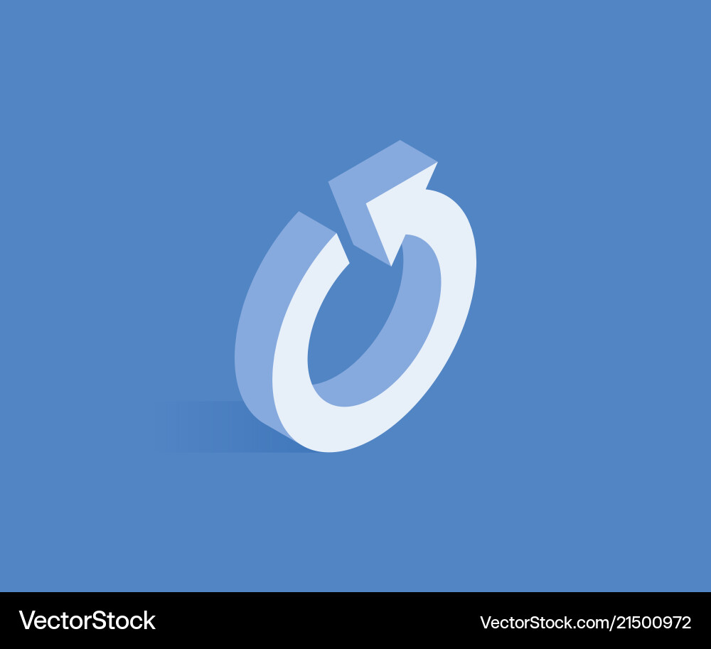 Refresh isometric icon Refresh isometric icon vector image