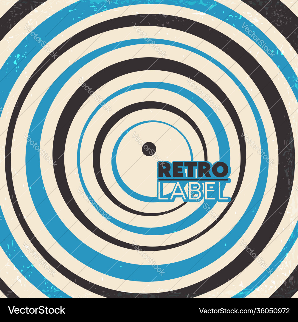Retro background design with circular lines Retro background design with circular lines vector image