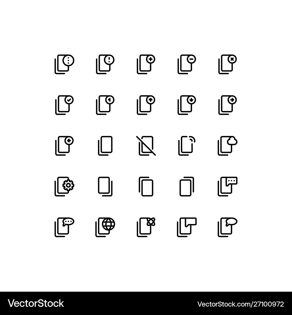 Set directory collection folder icon Vector Image