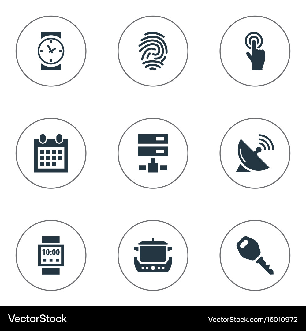 Set of simple internet icons elements datacenter vector image