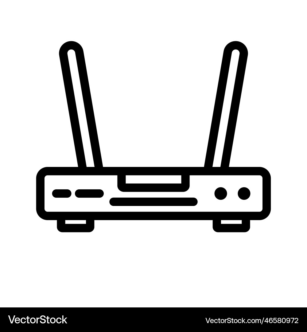 Simple wi-fi router icon or network connection Vector Image
