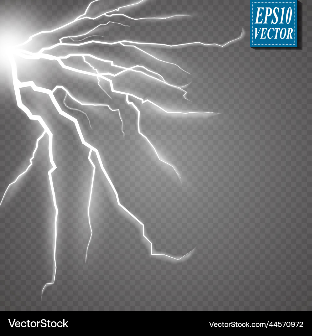 Storm with lightning isolated on transparent Storm with lightning isolated on transparent vector image