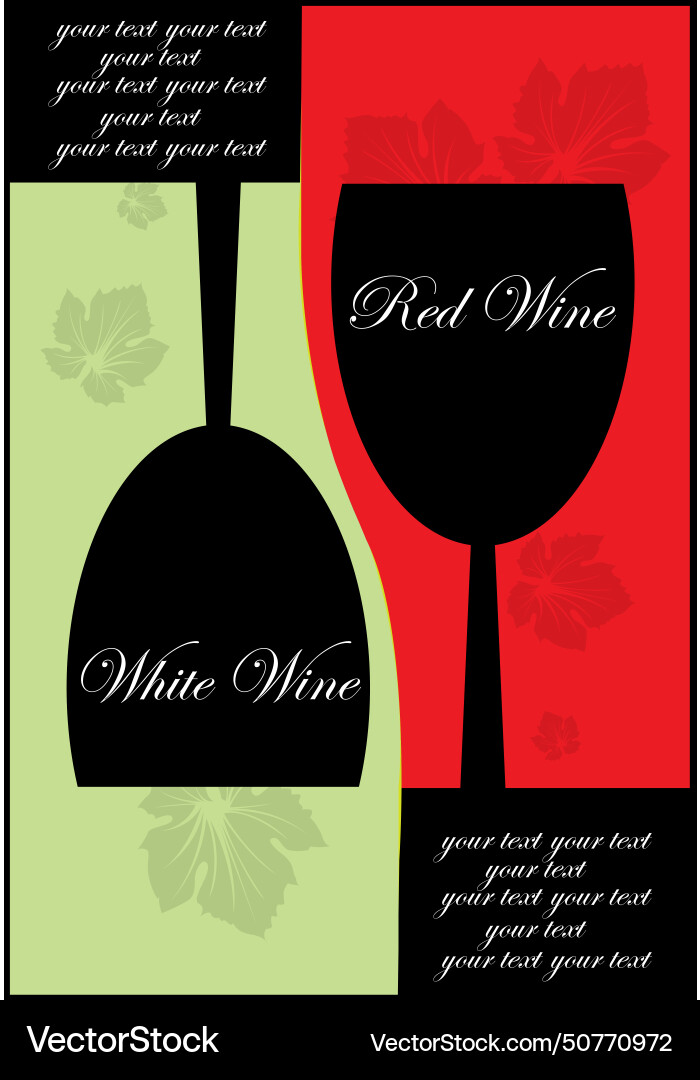 Wine list design Wine list design vector image