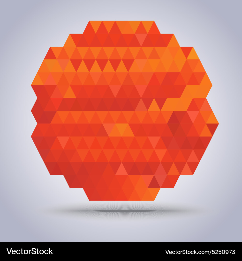 Abstract geometric orange with triangles pattern Vector Image