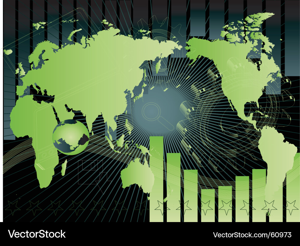 Abstract World Map Background Vector Image