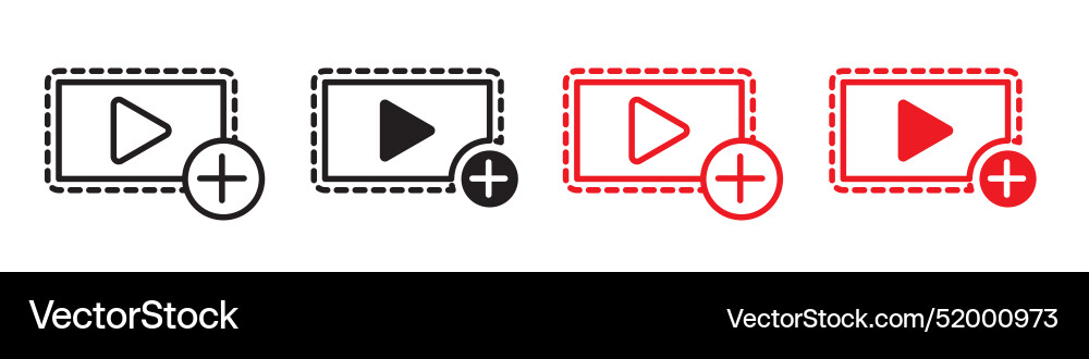Attach video file icon for quick upload and media Vector Image