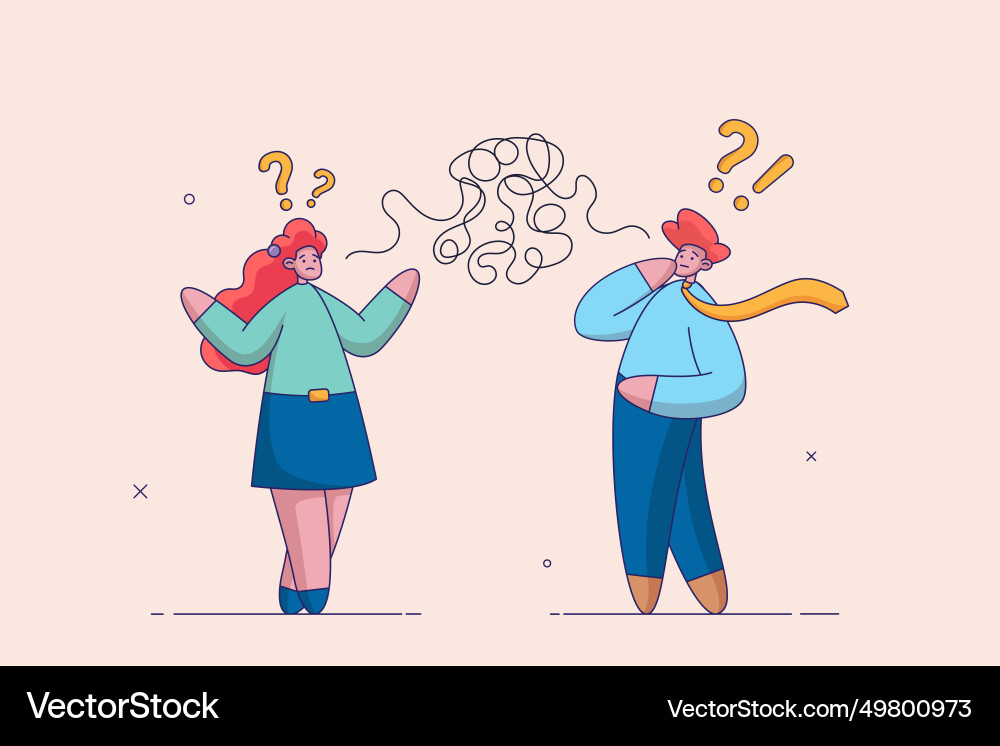 Bad communication concept misunderstanding create Bad communication concept misunderstanding create vector image