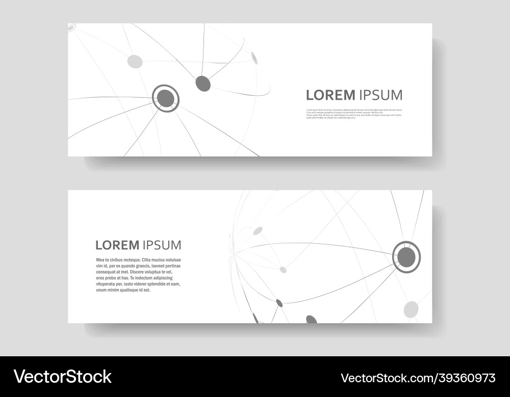 Cover design banner with connected line and dots Cover design banner with connected line and dots vector image