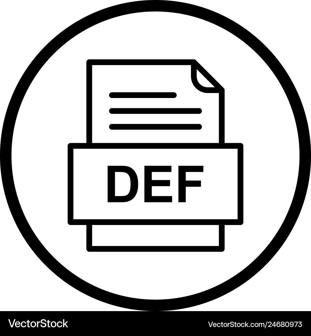 Def file document icon vector image