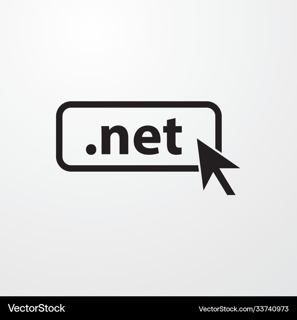 Domain net icon top-level internet vector image