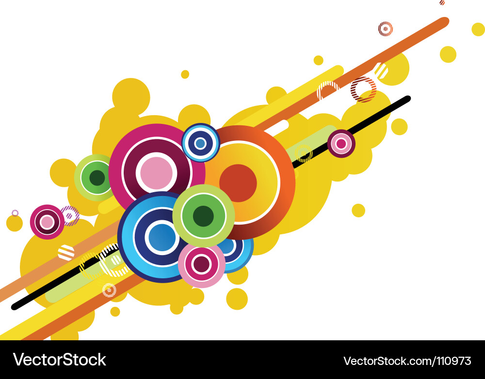 Dynamic Color Lines and Circles vector image