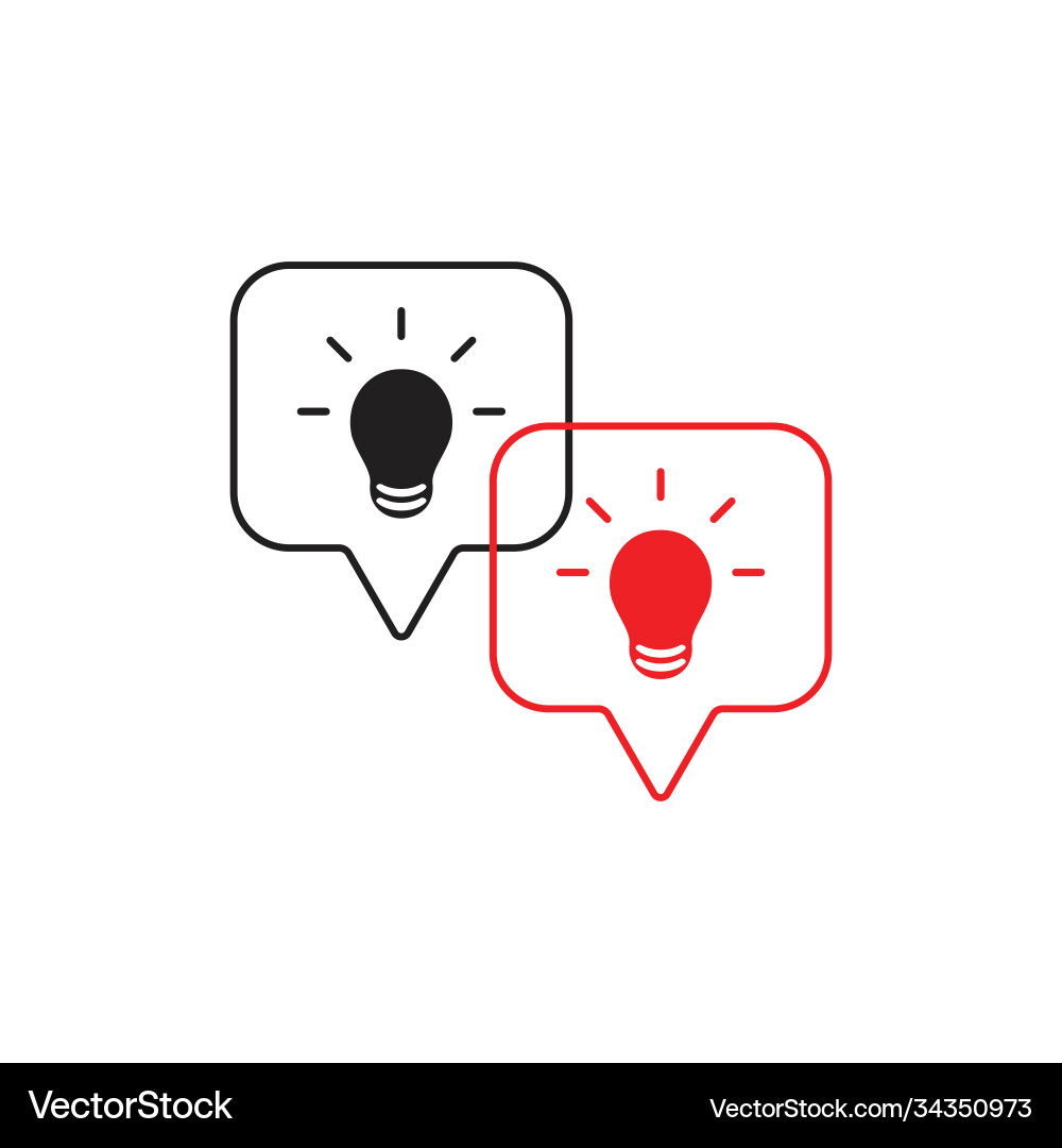Linked idea talk symbol Vector Image