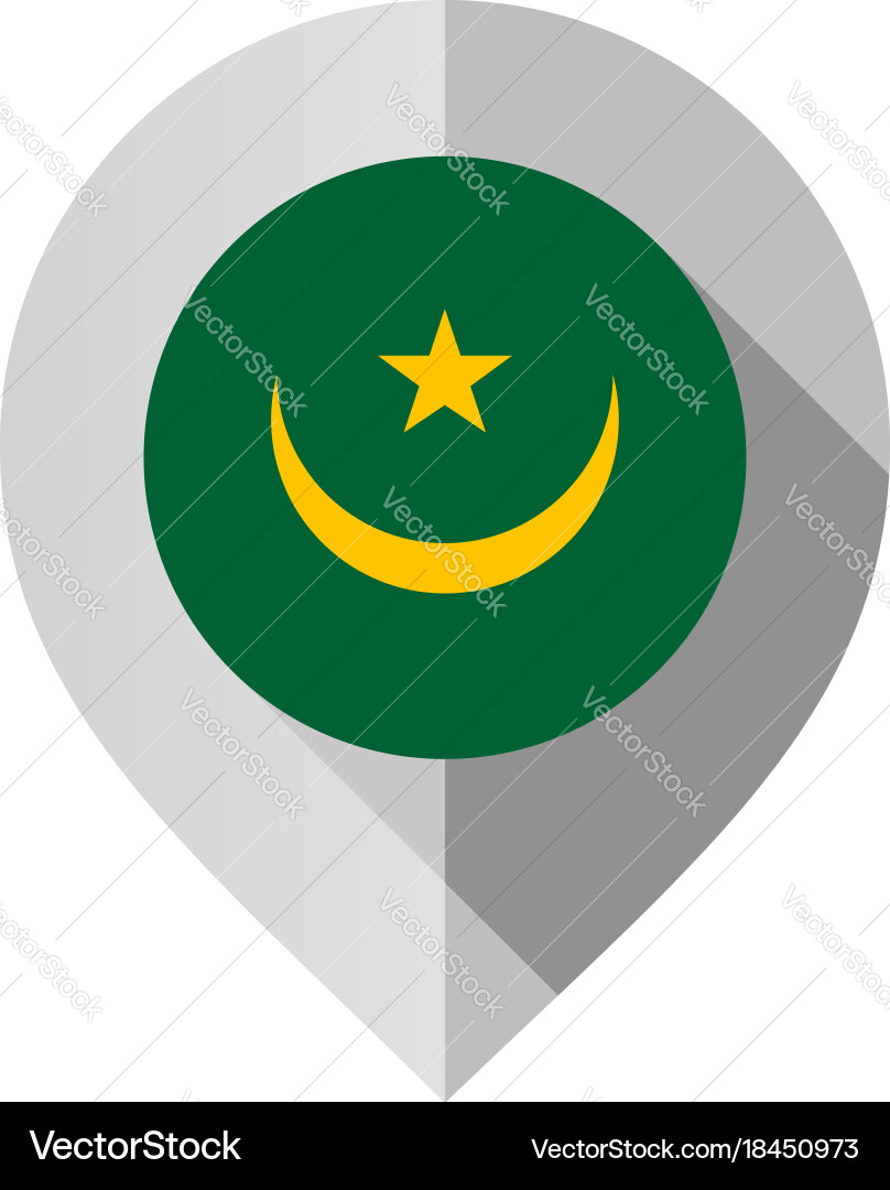 Marker with flag for map vector image