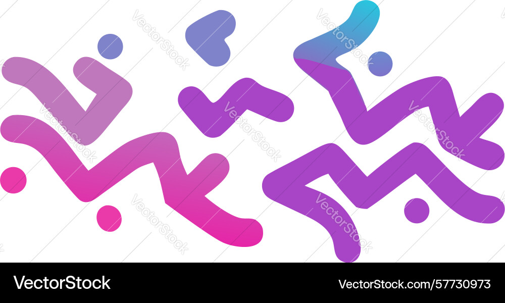 Playful irregular squiggly lines abstract design Vector Image